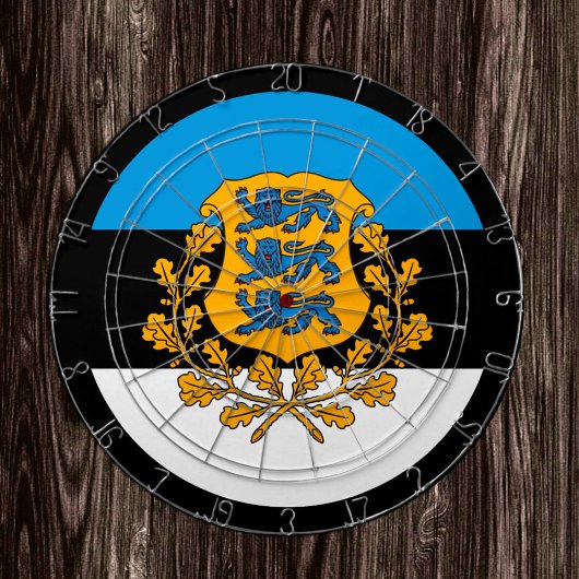 Estse vlag-dartboard & Estland/spelboard Dartbord
