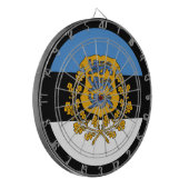 Estse vlag-dartboard & Estland/spelboard Dartbord (Voorkant Links)
