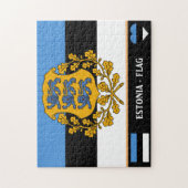 Estse vlag & Estland - land, vakantie/sport Legpuzzel (Verticaal)