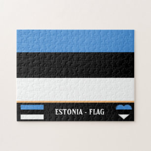 Estse vlag & Estland - land, vakantie/sport Legpuzzel