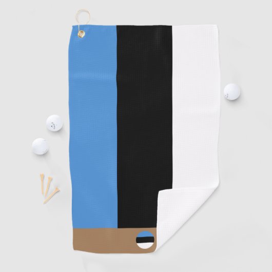 Estse vlag & Estland monogrammen / golfhanddoek (Insitu)