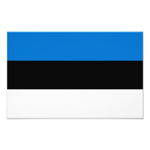 Estse vlag foto afdruk