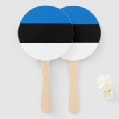 Estse vlag handwaaier (Voorkant en achterkant)