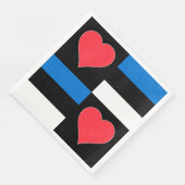 Estse vlag Heart Fun Patriotic Estonia Party Servet (Hoek)