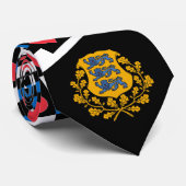 Estse vlag - Heart Pattern Estland National Pride Stropdas (Opgerold)