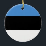 Estse vlag keramisch ornament<br><div class="desc">Estse vlag</div>