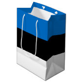 Estse vlag medium cadeauzakje (Voorkant Gekanteld)