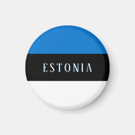 Estse vlag (met tekst) magneet