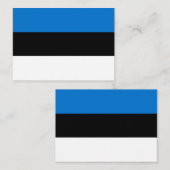 Estse vlag notitiekaartje (Voorkant / Achterkant)