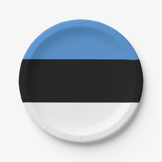 Estse vlag papieren bordje (Voorkant)