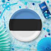 Estse vlag papieren bordje (Feest)