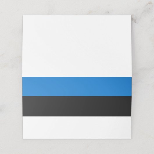 Estse vlag plaatskaartje (Buitenkant ongevouwen)
