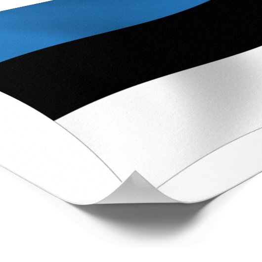 Estse vlag Poster afdrukken (Hoek)