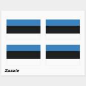 Estse vlag rechthoekige sticker (Vel)