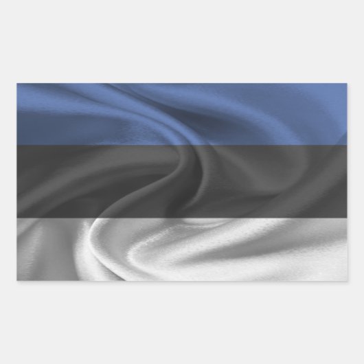 Estse vlag rechthoekige sticker (Voorkant)
