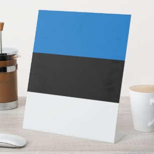 Estse vlag reclamebord met voetstuk