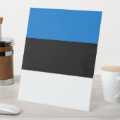 Estse vlag reclamebord met voetstuk (Insitu)