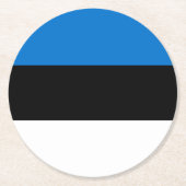 Estse vlag ronde kartonnen onderzetter (Voorkant)