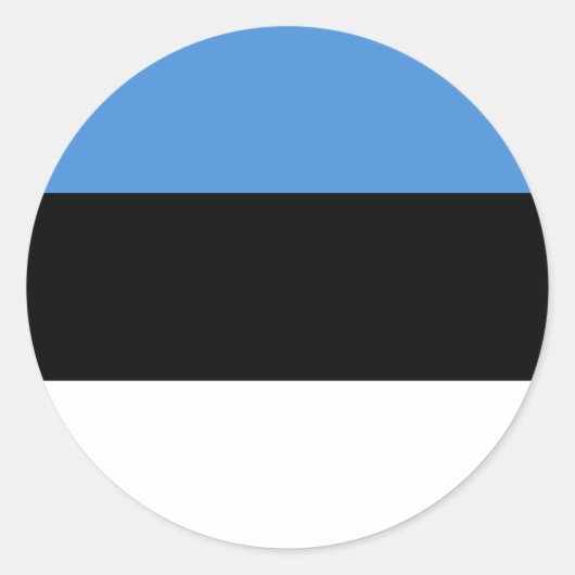 Estse vlag ronde sticker (Voorkant)