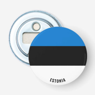 Estse vlag Schitterende patriottische flesopening Button Flesopener