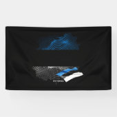 Estse vlag spandoek (Horizontaal)