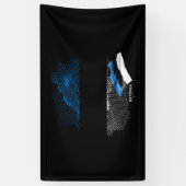 Estse vlag spandoek (Verticaal)