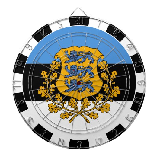 Estse vlag/spelraad dartbord (Voorkant)