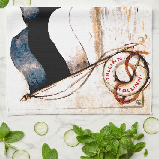 Estse vlag Tea Towel Theedoek (Gevouwen)