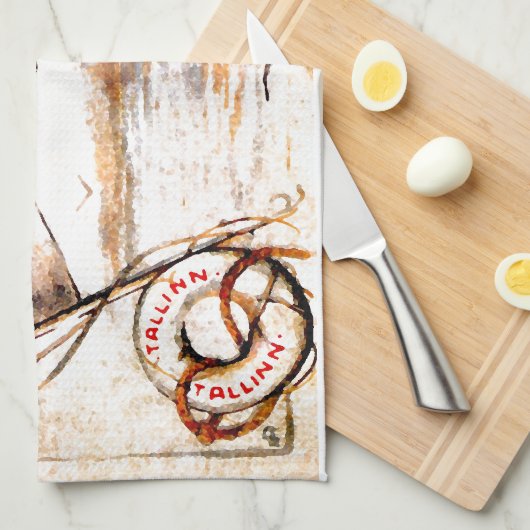 Estse vlag Tea Towel Theedoek (Quarter Fold)