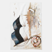 Estse vlag Tea Towel Theedoek (Verticaal)