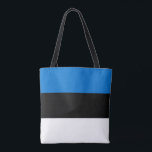 Estse vlag tote bag<br><div class="desc">Patriottische vlag van Estland.</div>