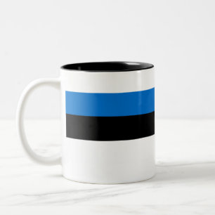 Estse vlag tweekleurige koffiemok
