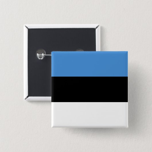 Estse vlag vierkante button 5,1 cm (Voorkant /achterkant)