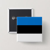 Estse vlag vierkante button 5,1 cm (Voorkant /achterkant)