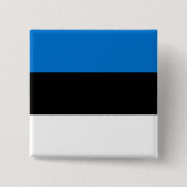 Estse vlag vierkante button 5,1 cm (Voorkant)