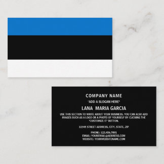 Estse vlag, vlag van Estland Visitekaartje