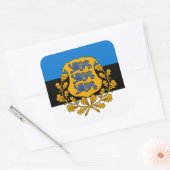 Estse vlag & wapen, vlag van Estland Vierkante Sticker (Envelop)
