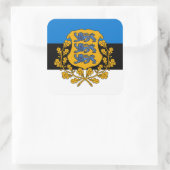 Estse vlag & wapen, vlag van Estland Vierkante Sticker (Tas)