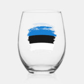 Estse vlag wijnglas zonder voet (Achterkant)