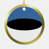 Estse vlagornament keramisch ornament (Achterkant)