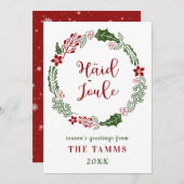 Estse vrolijke kerst, op maat feestdagenkaart (Voorkant / Achterkant)