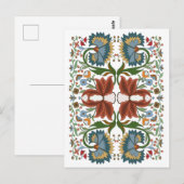 Estse  wildbloemen vouwen kunstpatroon briefkaart (Voorkant / Achterkant)