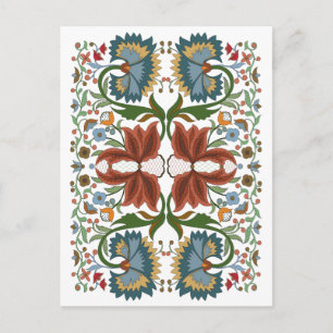 Estse  wildbloemen vouwen kunstpatroon briefkaart