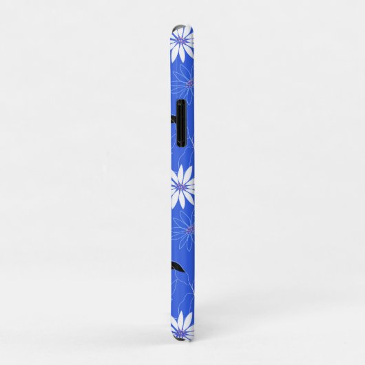 Estse zaak. Blauwe bloemkleur Case-Mate iPhone Case (Achterkant/rechts)