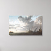 Estuarium op het Eind van de Dag Canvas Afdruk (Voorkant)