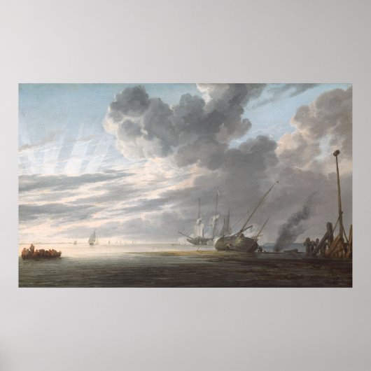 Estuary at Day's End van Simon de Vlieger Poster (Voorkant)
