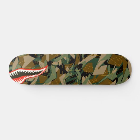 Esvoir Camo Mark Shark Skateboard (Horizontaal)