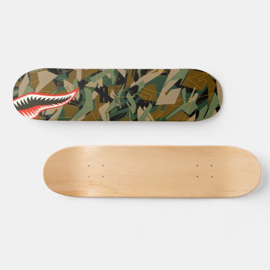 Esvoir Camo Mark Shark Skateboard (Horizontaal)