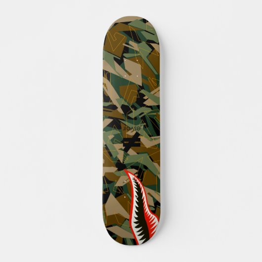 Esvoir Camo Mark Shark Skateboard (Voorkant)