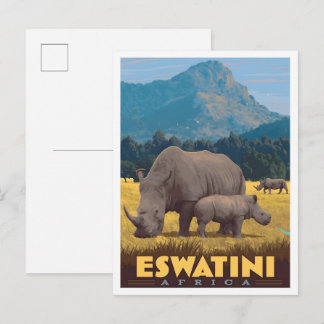 Eswatini Afrika Reisreclame Briefkaart